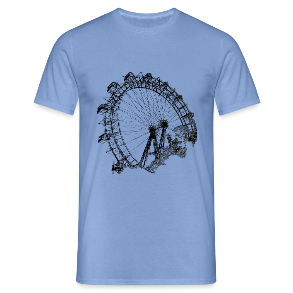Wiener Riesenrad schwarz, Männer T-Shirt - carolina blue