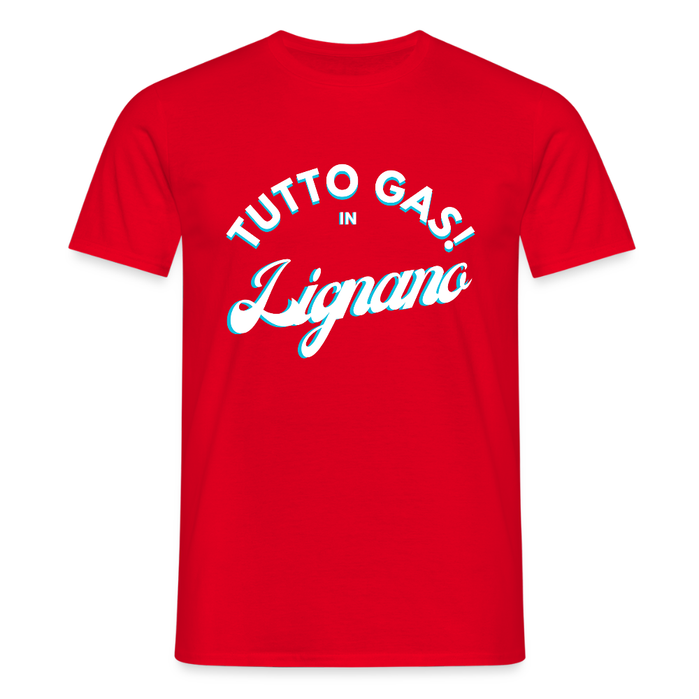 TUTTO GAS! in Lignano,  Männer T-Shirt - Rot