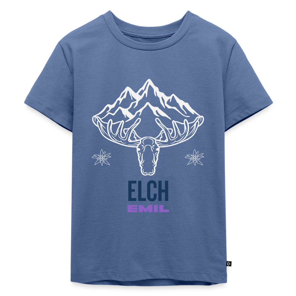 Elch Emil in Österreich, Kinder Premium T-Shirt - Taubenblau