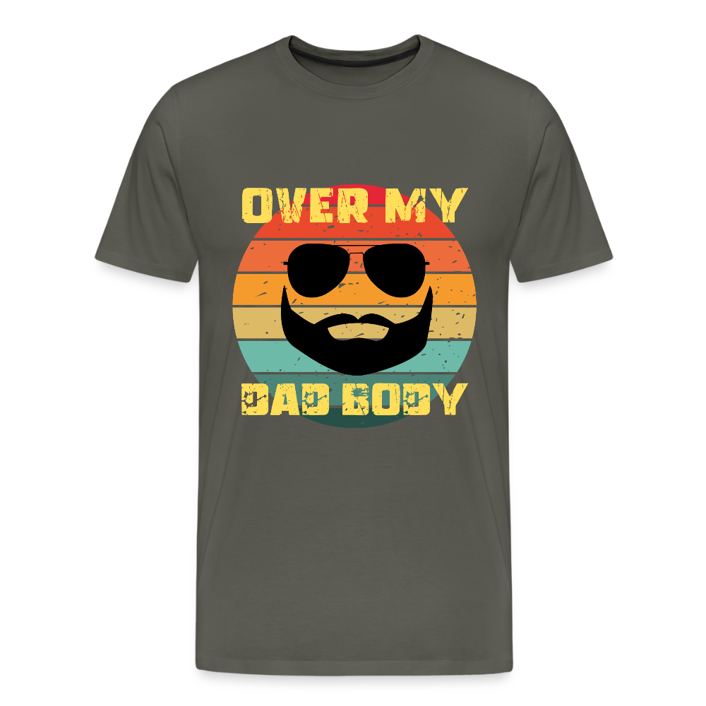 Over My Dad Body, Männer/ Men Premium T-Shirt - Asphalt