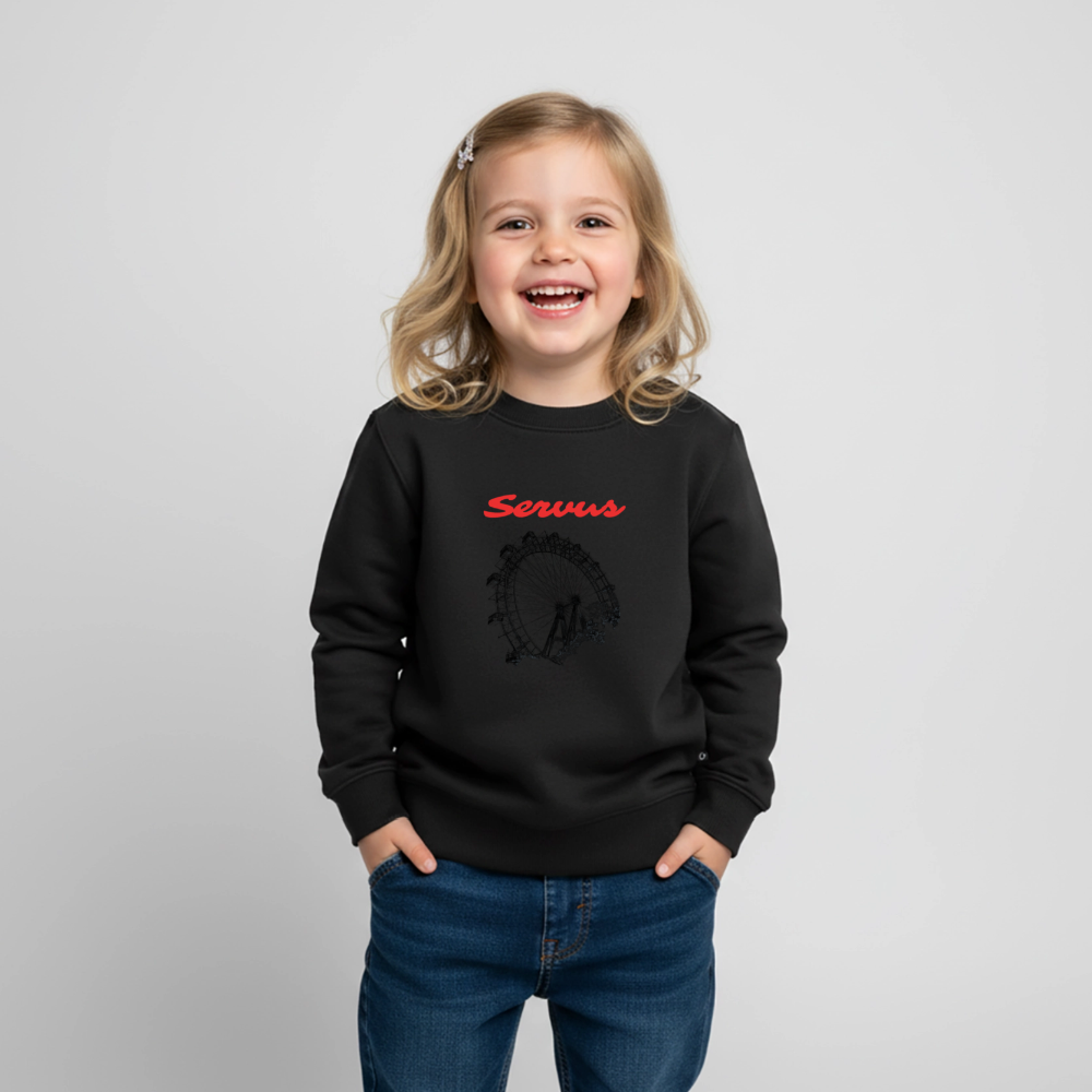 Servus (dt. Hallo) & Wiener Riesenrad, Kinder (2 - 12J.) Premium Pullover - Schwarz