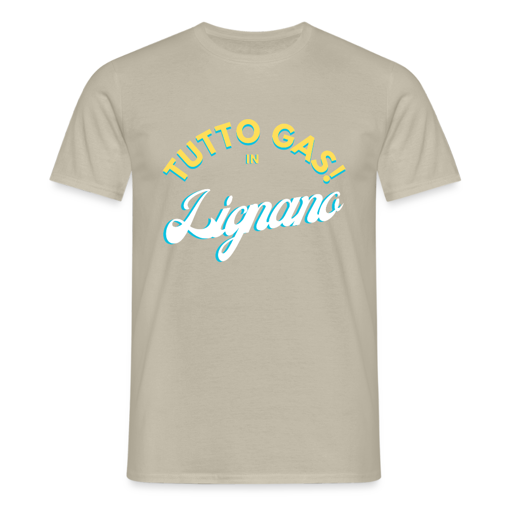TUTTO GAS! in Lignano,  Männer T-Shirt - Sandbeige