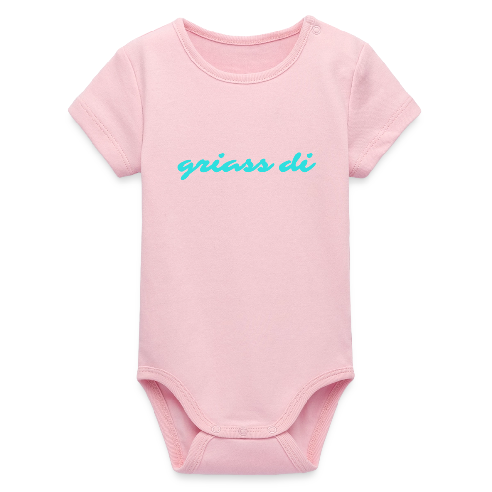 griass di - grüß dich, Bio Baby-Body (kurzarm) - Hellrosa