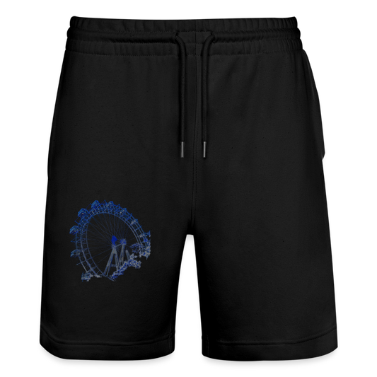 Wiener Riesenrad in weiß - DAS Wiener Wahrzeichen in grau blau- Stanley/Stella Unisex Organic Joggingshorts - Schwarz