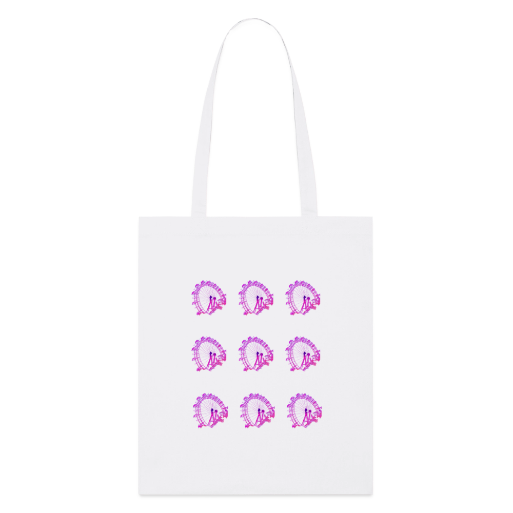 Wiener Riesenrad 3x3 in pink, Stanley/Stella Bio-Stofsackerl - Weiß