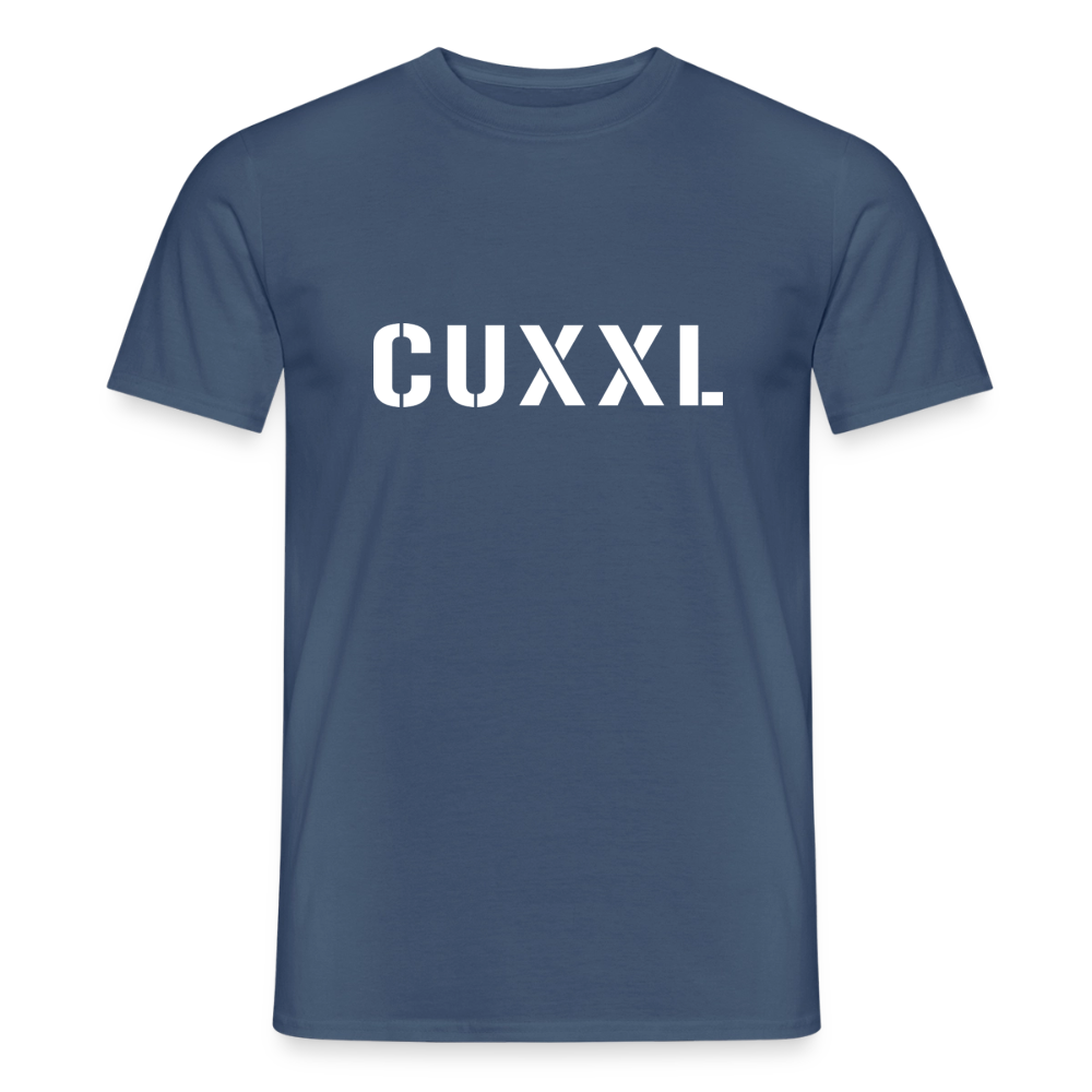 CUXXL, Männer T-Shirt - Dunkles Denimblau