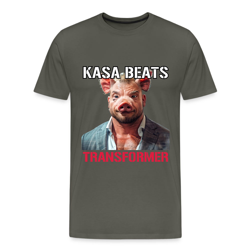 KASA BEATS - TRANSFORMER, Men Premium T-Shirt - Asphalt