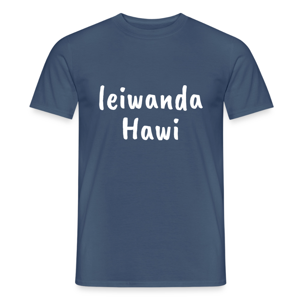 leiwanda Hawi, Männer T-Shirt - Dunkles Denimblau