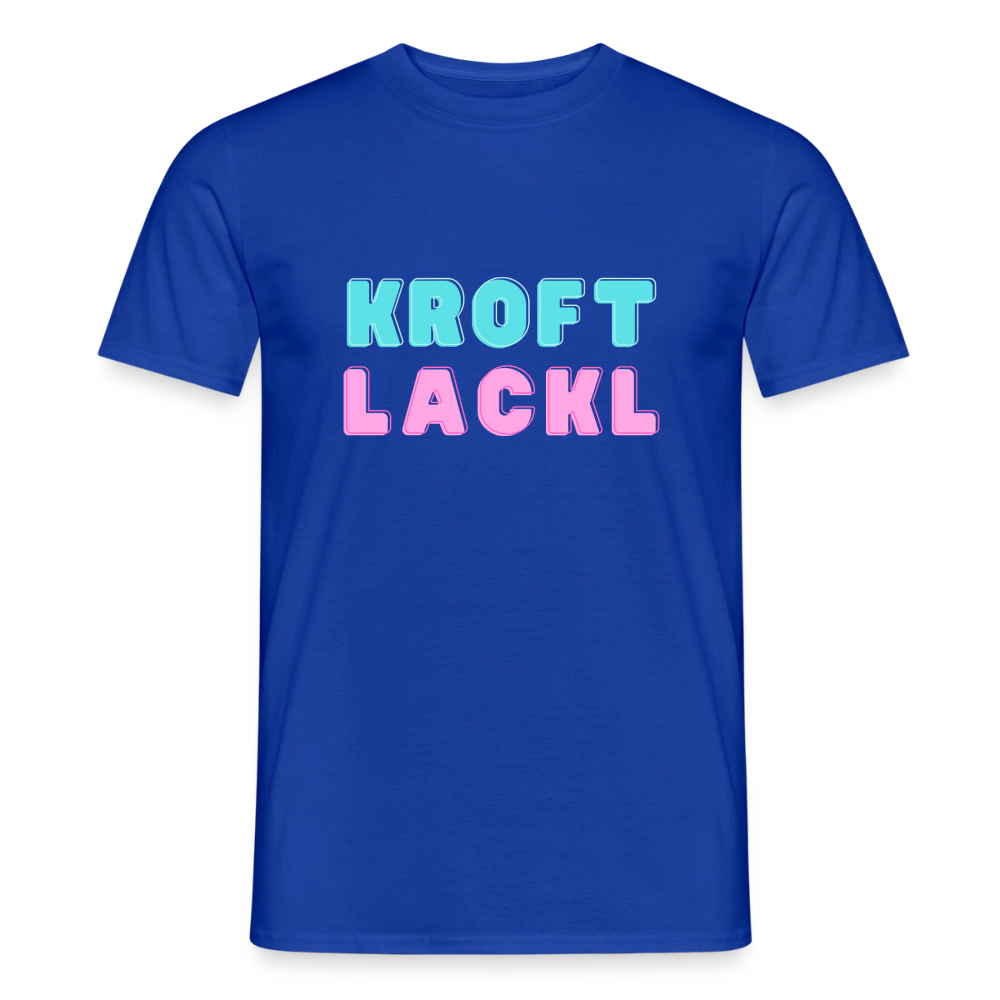Kroftlackl in pink, Männer T-Shirt - Dunkelblau