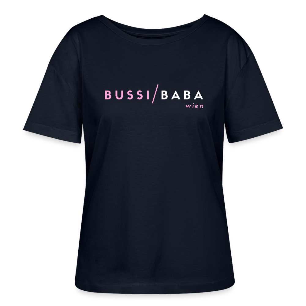 Bussi / Baba Wien rosa, Stanley/ Stella lockeres Frauen Bio T-Shirt relaxed fit - Navy