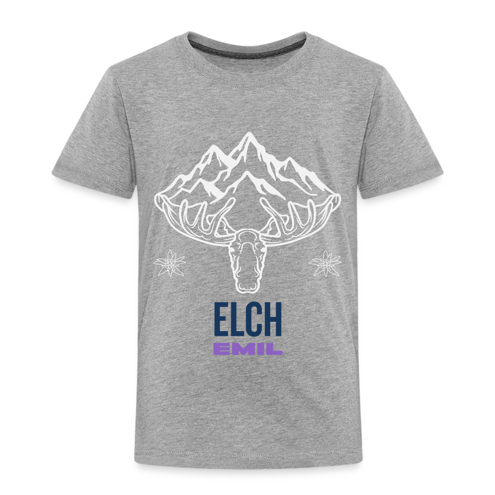 Elch Emil in Österreich, Kinder Premium T-Shirt - Grau meliert