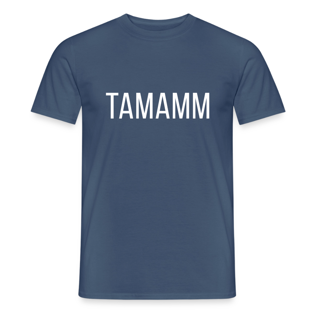 TAMAMM, Männer T-Shirt - Dunkles Denimblau