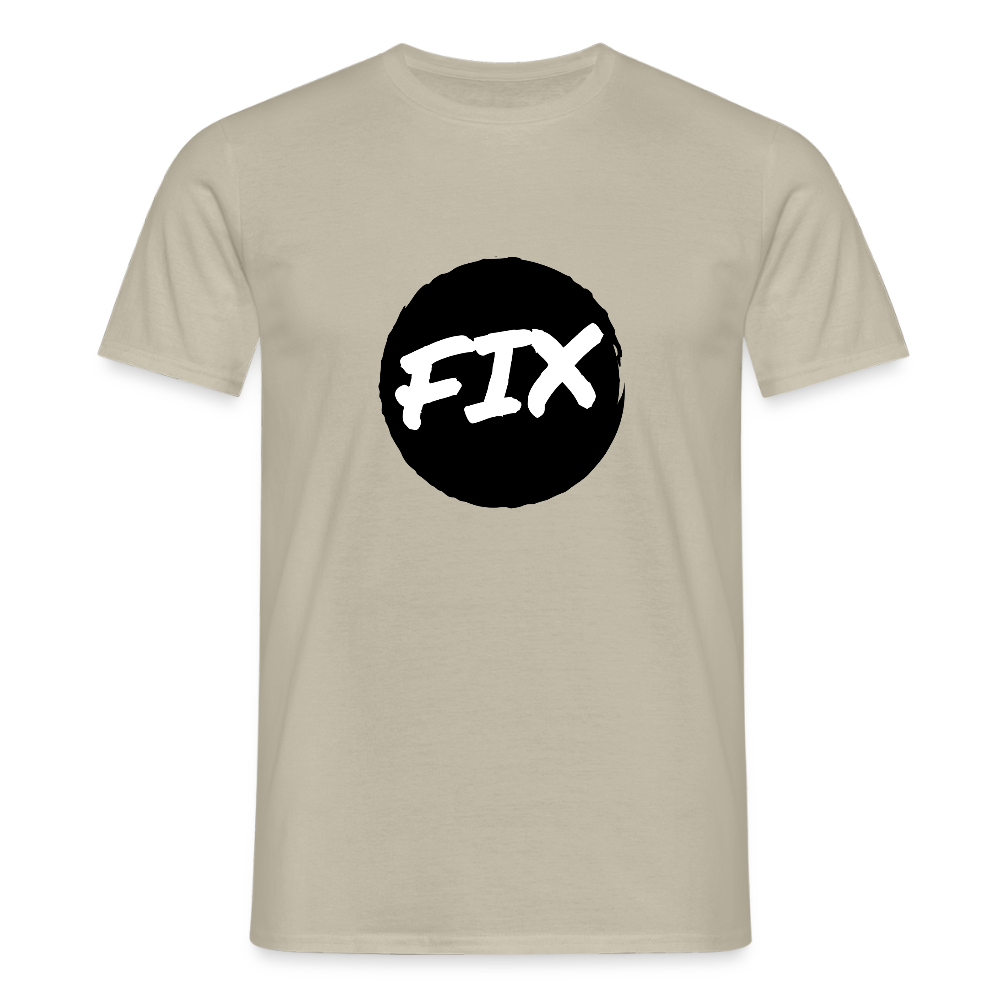 Fix - 100% sicher, fix hoit Oida ;-) Wiener Spruch, Männer T-Shirt - Sandbeige