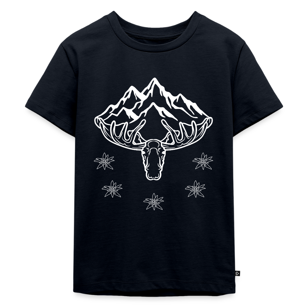 Elch Emil in Österreich, Kinder Premium T-Shirt - Navy