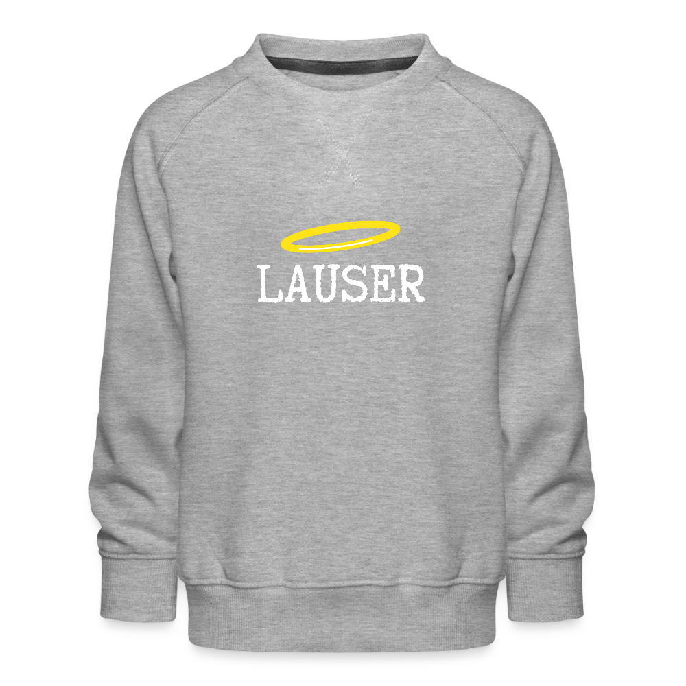 Lauser, österreichischer Lausbub, Kinder Premium Pullover - Grau meliert