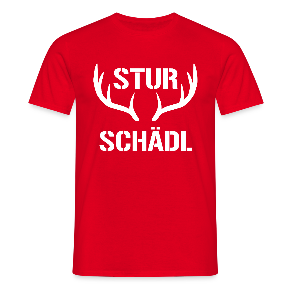 Sturschädl,  Männer T-Shirt - Rot