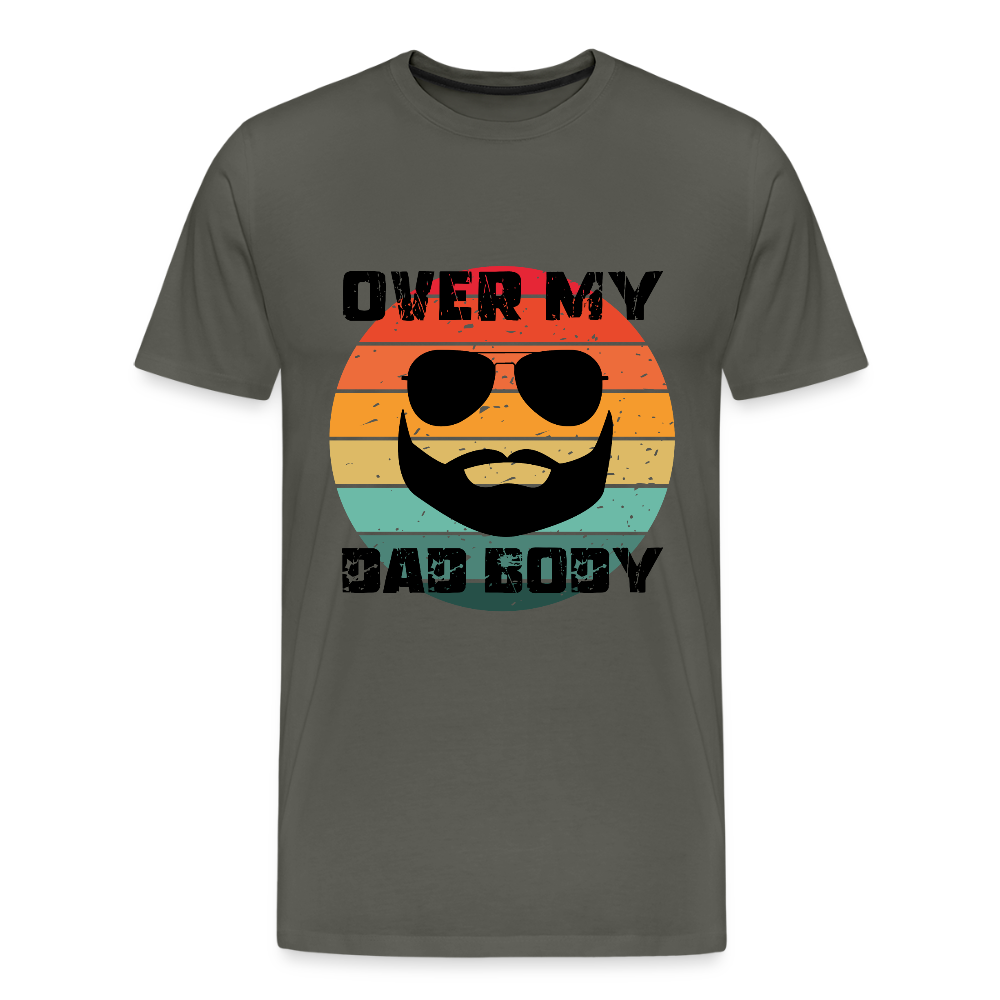 Over My Dad Body - Daddy, Vatertag, Männer Premium T-Shirt - Asphalt