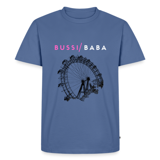 Bussi Baba pink - Wiener Riesenrad in schwarz, Männer Premium T-Shirt - Taubenblau