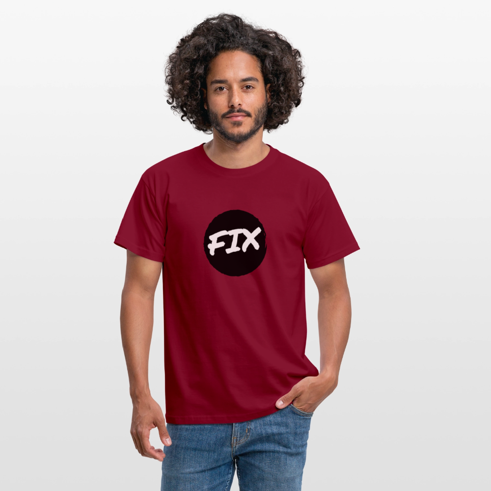 Fix - 100% sicher, fix hoit Oida ;-) Wiener Spruch, Männer T-Shirt - Ziegelrot