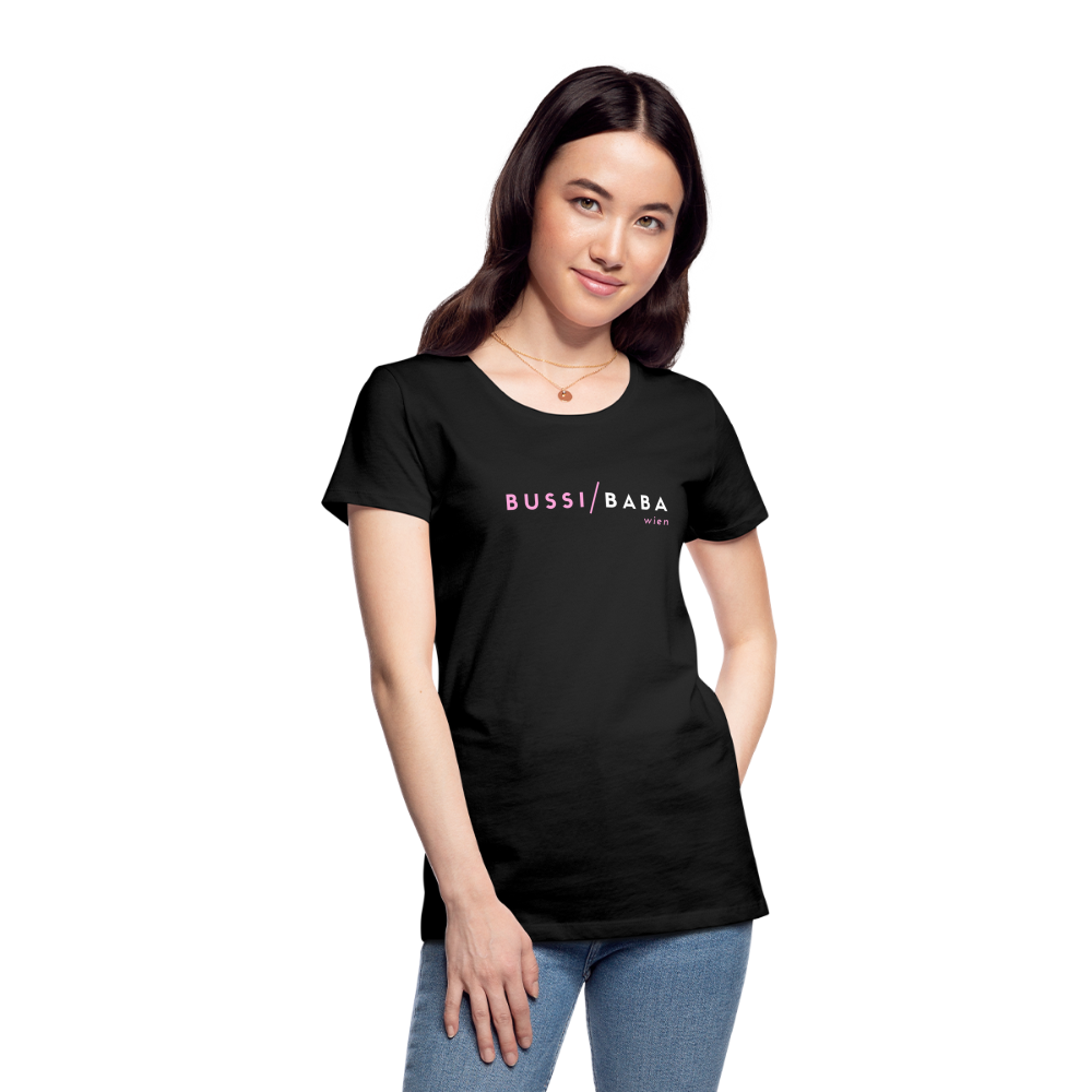 Bussi / Baba Wien rosa, Frauen Premium T-Shirt - Schwarz
