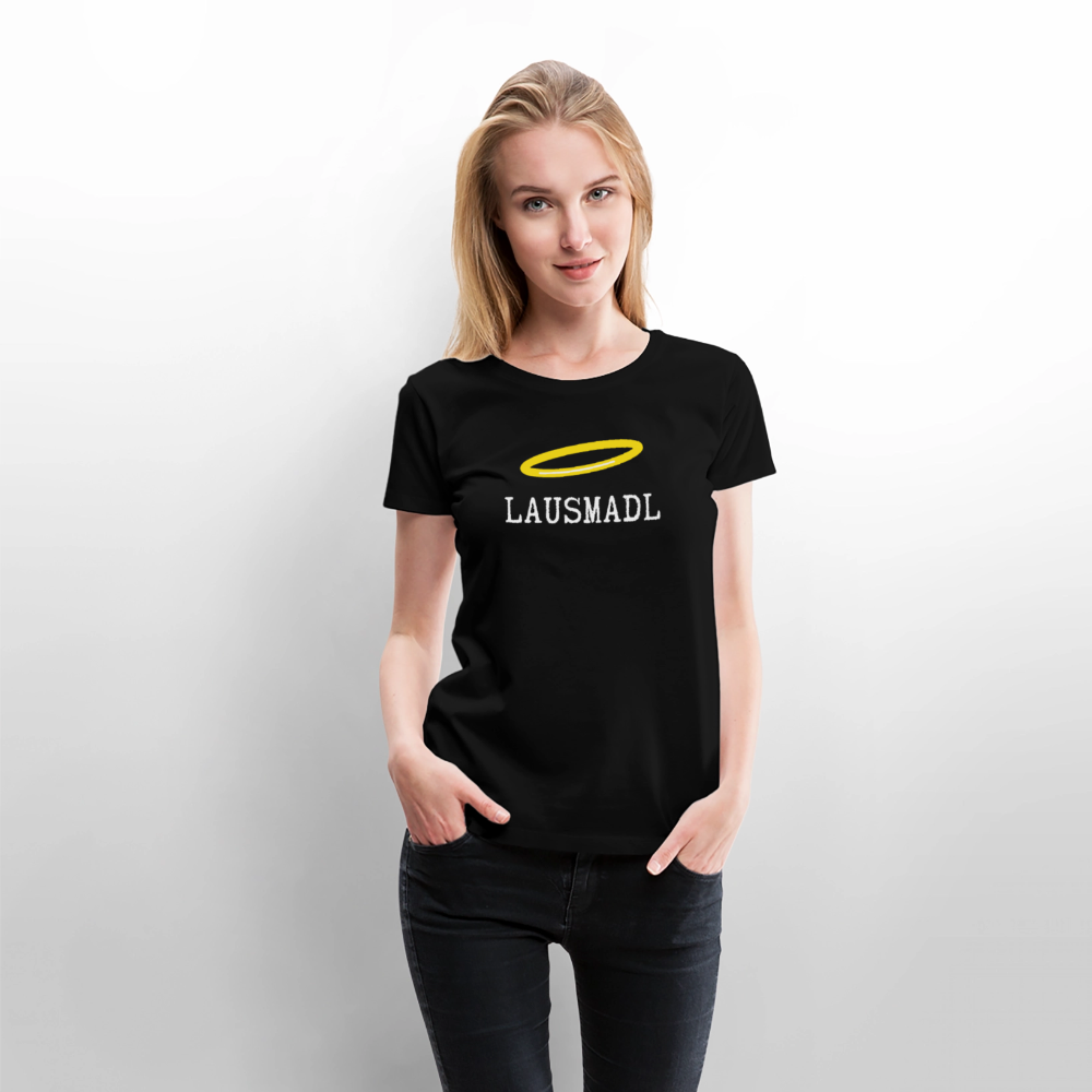 Lausmadl (dt. Lausemädchen), Frauen Premium T-Shirt - Schwarz