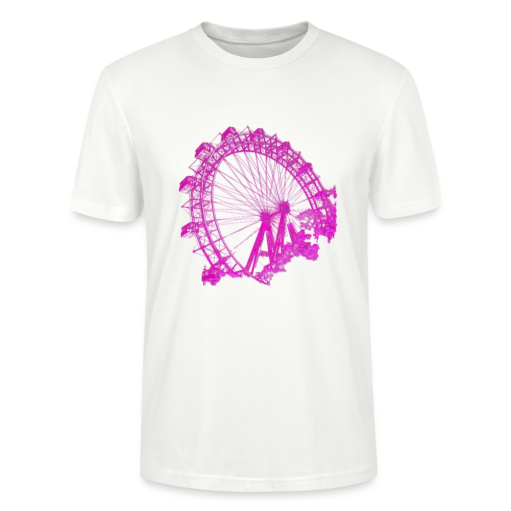 Wiener Riesenrad in pink, Stanley/Stella Unisex Organic T-Shirt - Weiß
