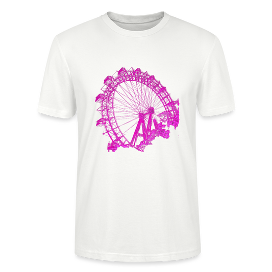 Wiener Riesenrad in pink, Stanley/Stella Unisex Organic T-Shirt - Weiß