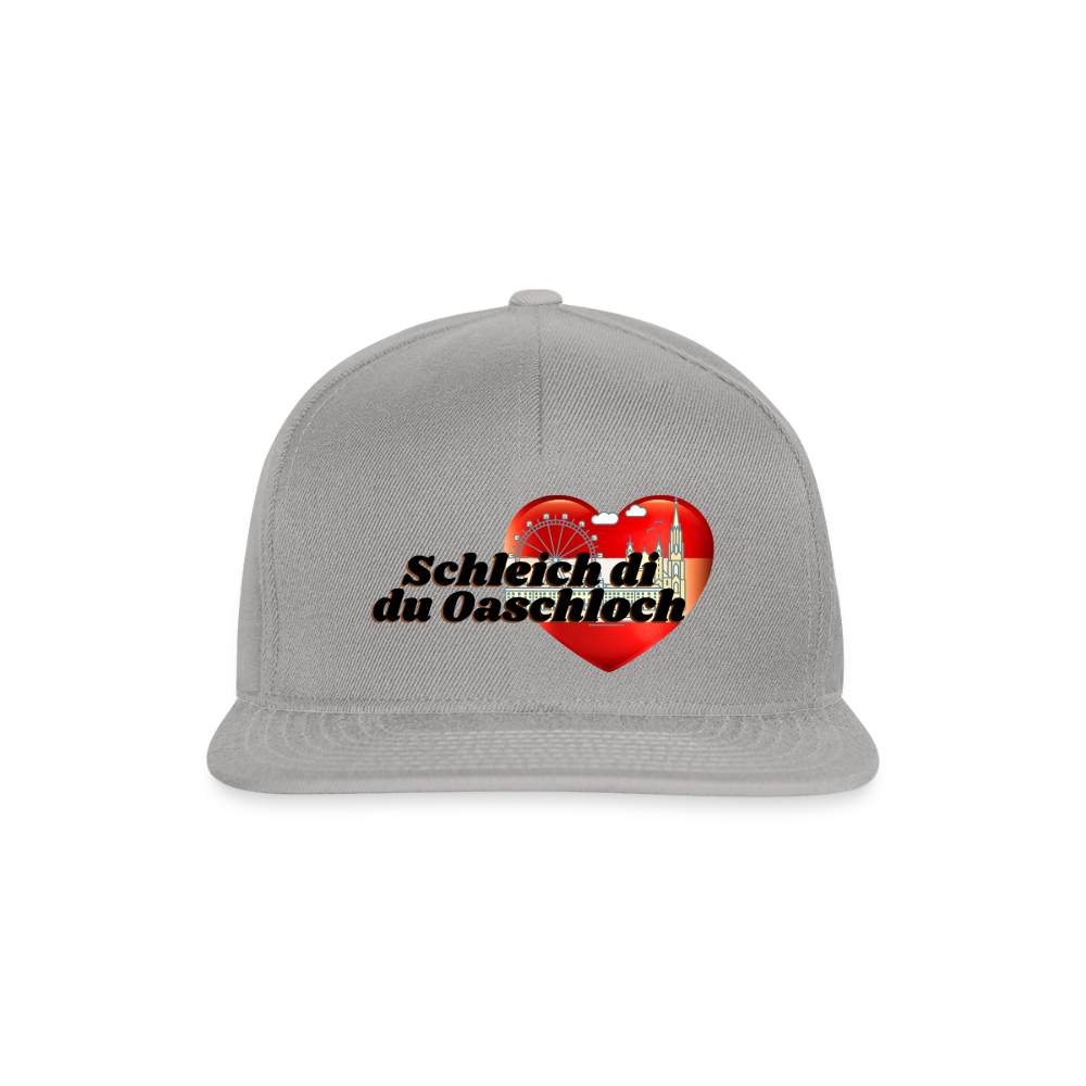 Schleich di du Oaschloch - Wien im Herzen, Snapback Kapperl - Graphit/Graphit