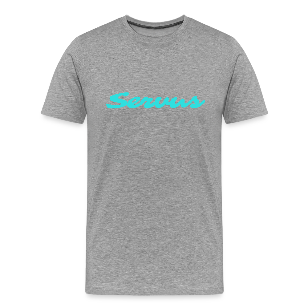 Servus (dt. Hallo), Männer Premium T-Shirt - Grau meliert