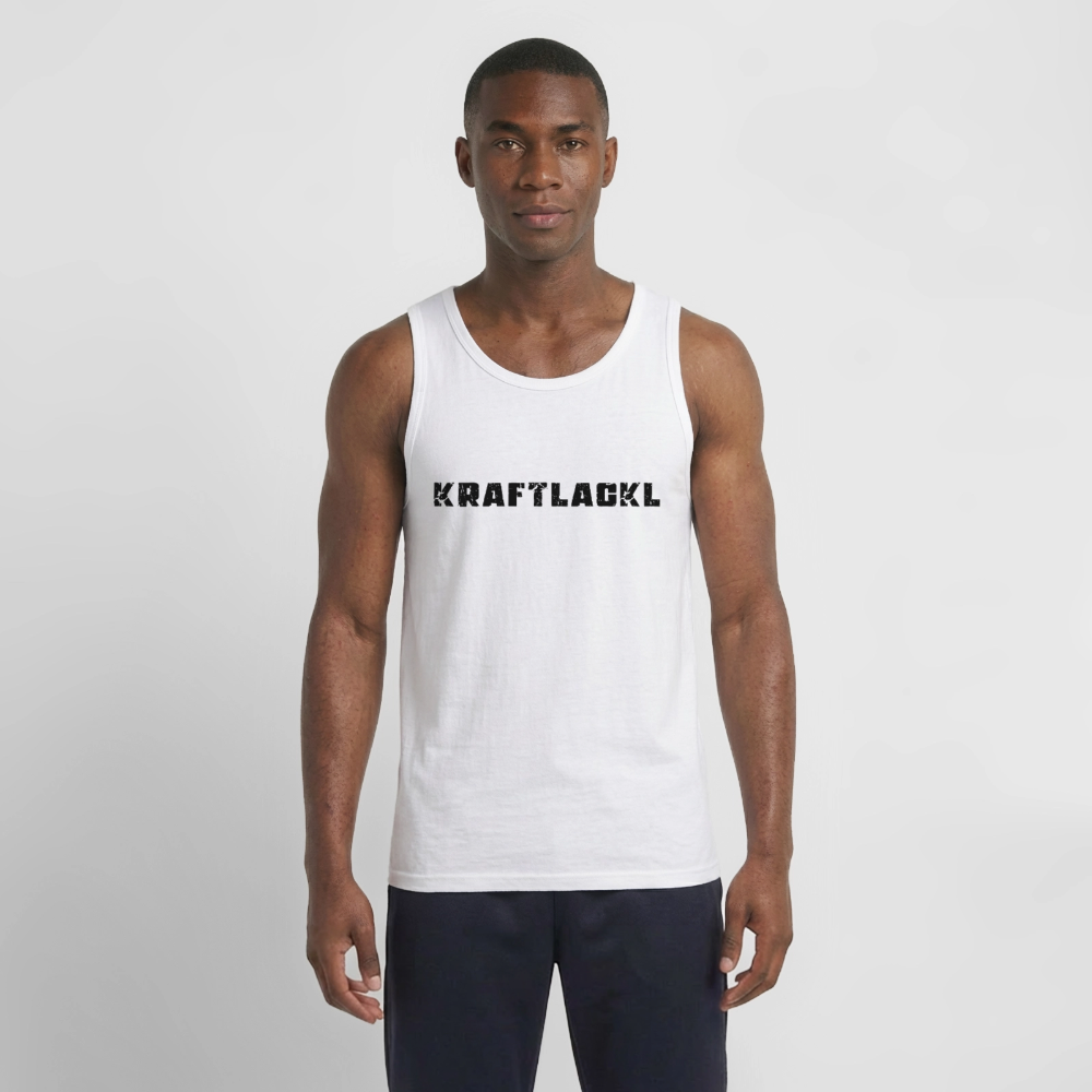 Kraftlackl, Männer Tank Top - Weiß