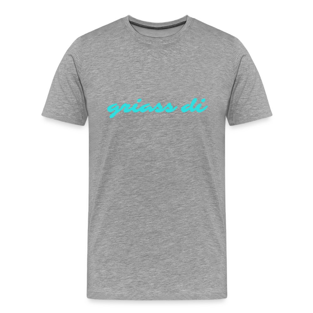 griass di - grüß dich, Männer Premium T-Shirt - Grau meliert