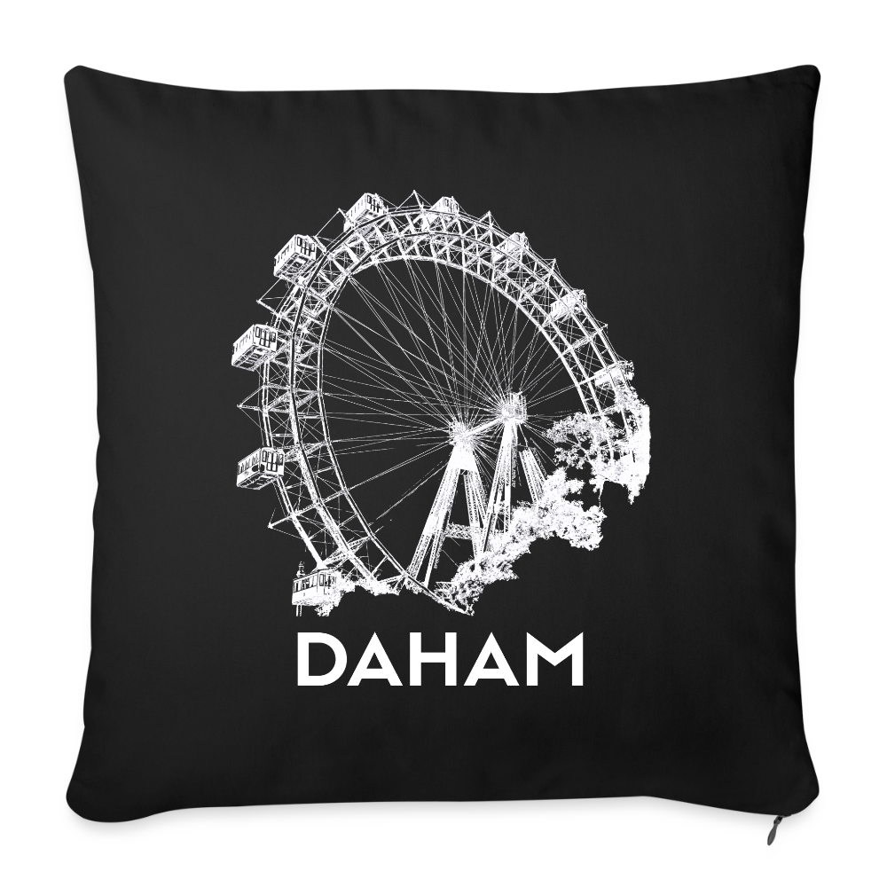 Wiener Riesenrad - DAHAM,  Polster mit Füllung 44 x 44 cm - Schwarz