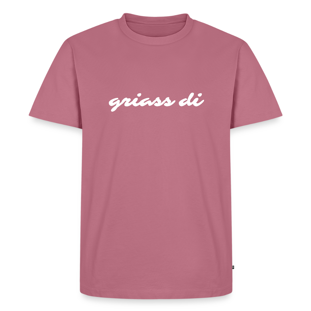 griass di - grüß dich in weiß, Männer Premium T-Shirt - Mauve