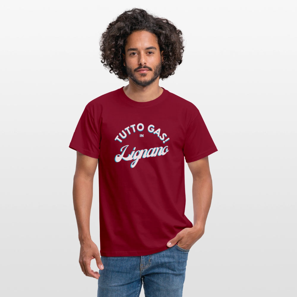 TUTTO GAS! in Lignano,  Männer T-Shirt - Ziegelrot