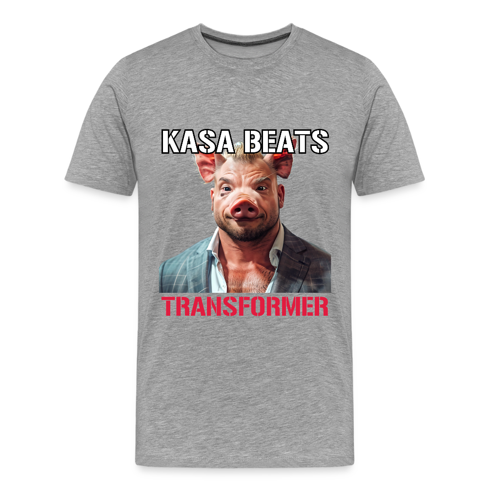 KASA BEATS - TRANSFORMER, Men Premium T-Shirt - Grau meliert
