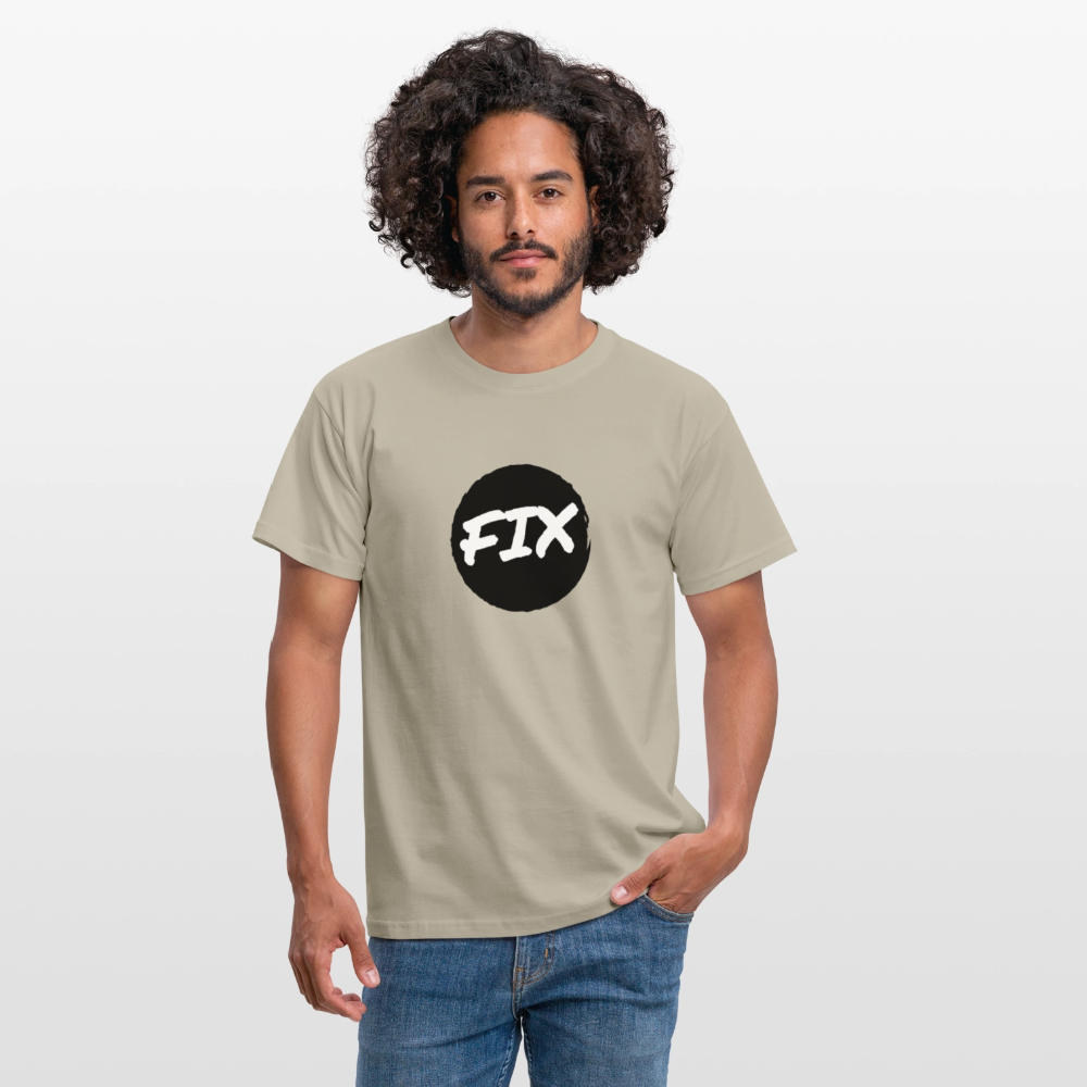 Fix - 100% sicher, fix hoit Oida ;-) Wiener Spruch, Männer T-Shirt - Sandbeige