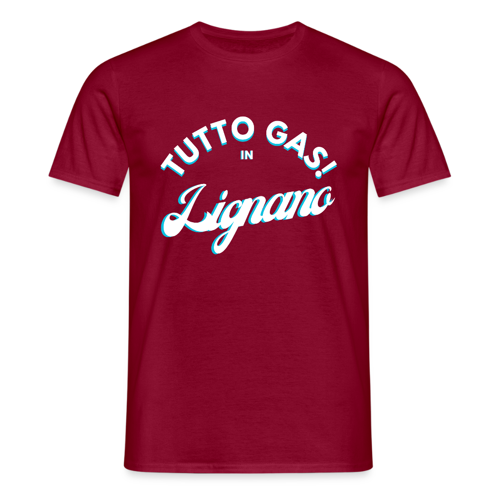 TUTTO GAS! in Lignano,  Männer T-Shirt - Ziegelrot