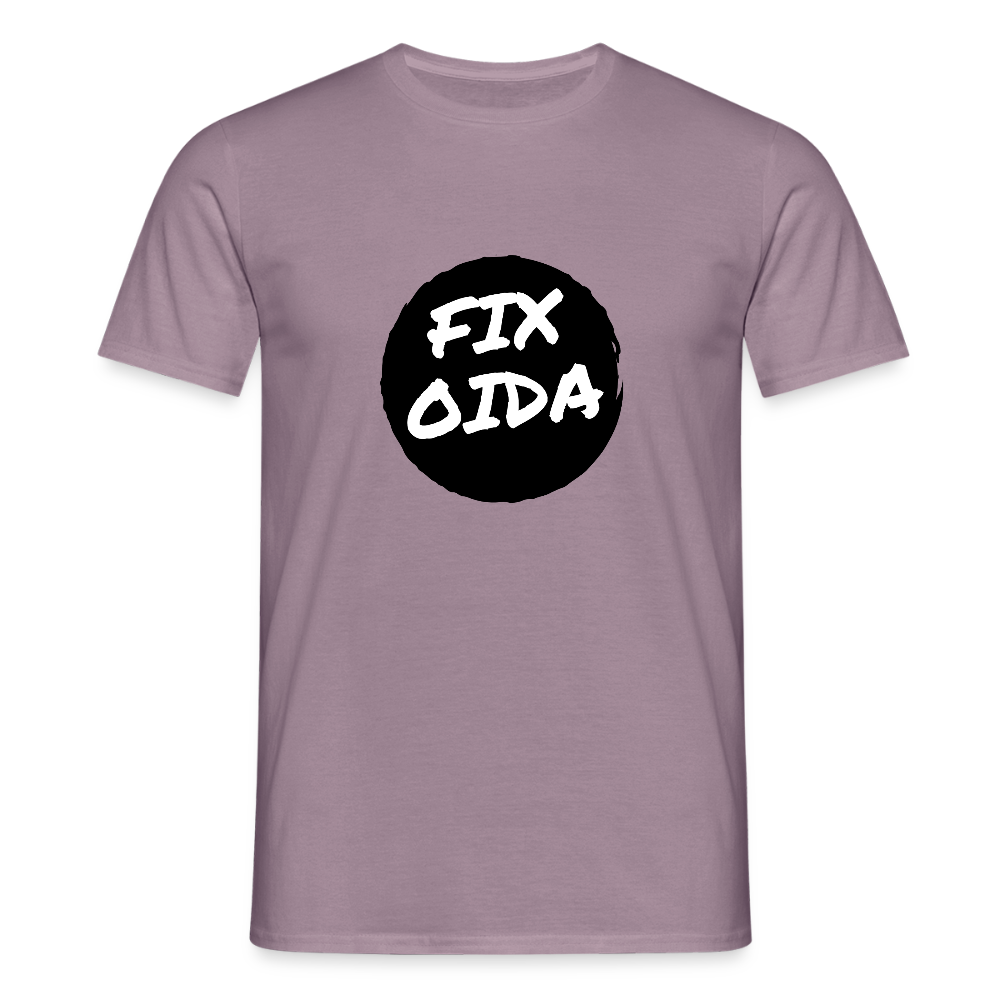 Fix Oida - Wiener Spruch, Männer T-Shirt - Lilagrau 