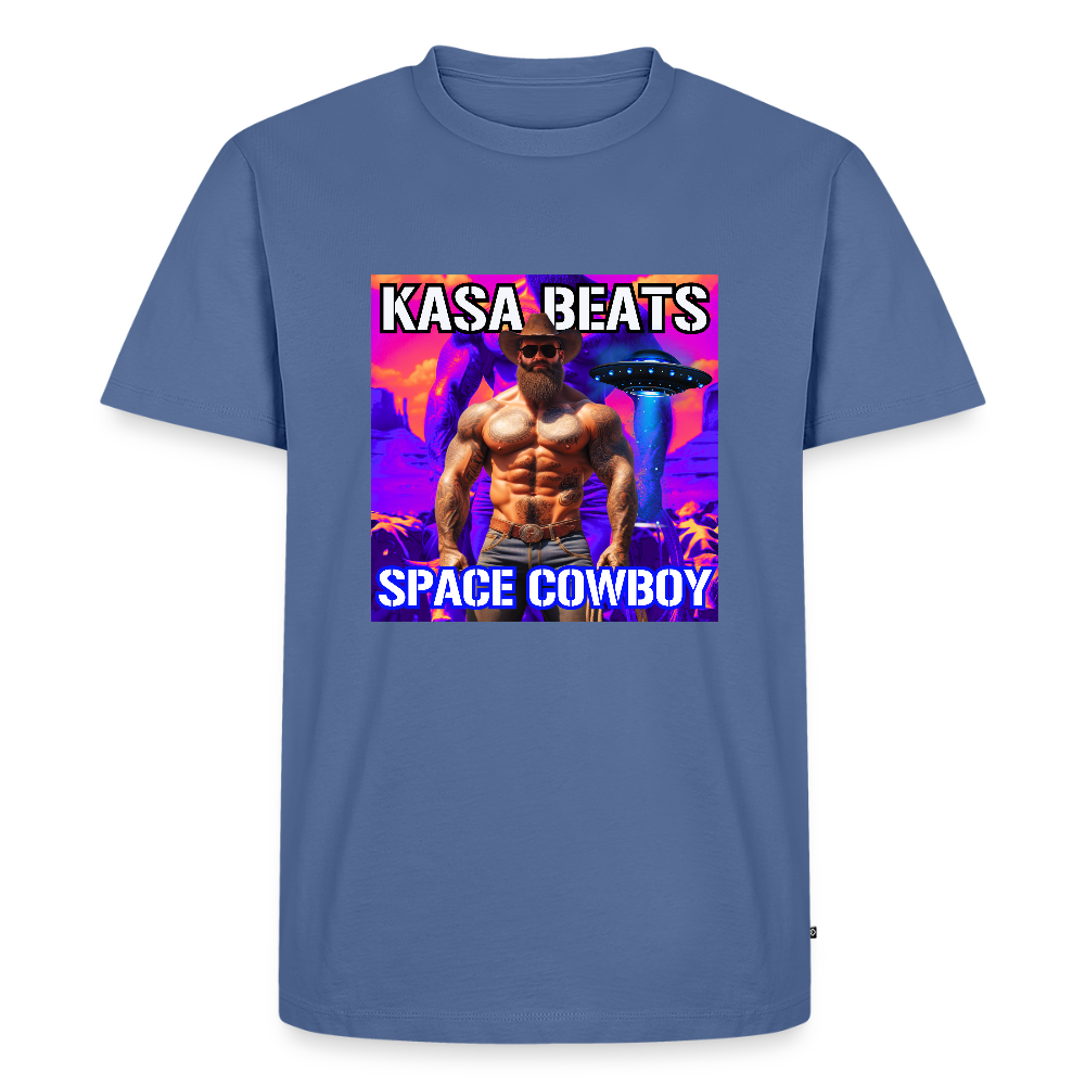 KASA BEATS - SPACE COWBOY, Men/ Männer Premium T-Shirt - Taubenblau