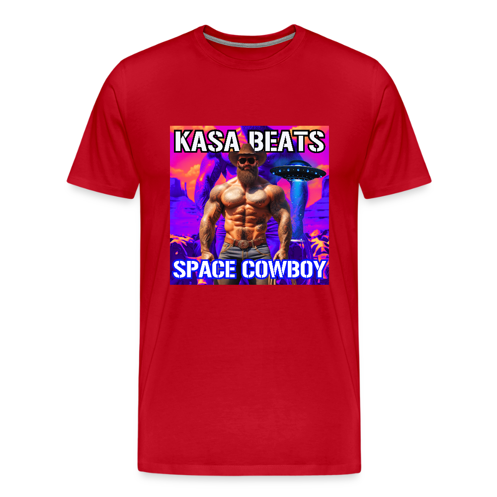 KASA BEATS - SPACE COWBOY, Men/ Männer Premium T-Shirt - Rot