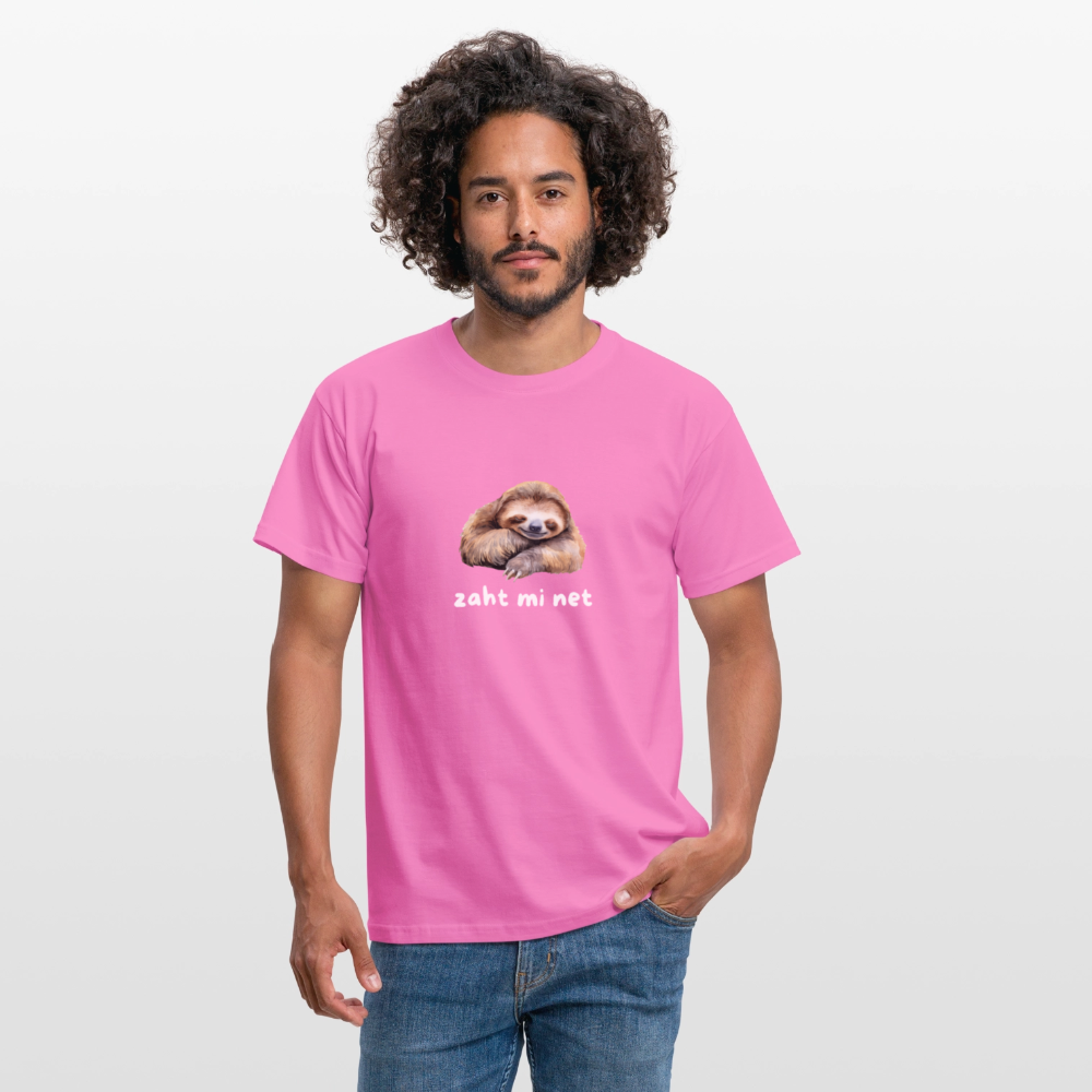 Zaht mi net - Faultier,  Männer T-Shirt - Pink
