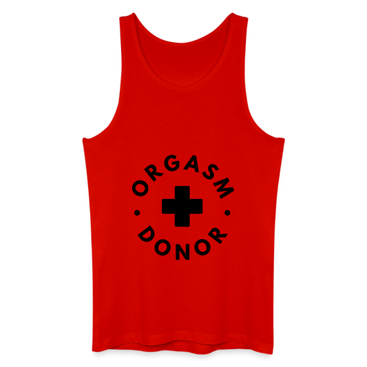 ORGASM DONOR - Men Organic Cotton Tank Top - Rot