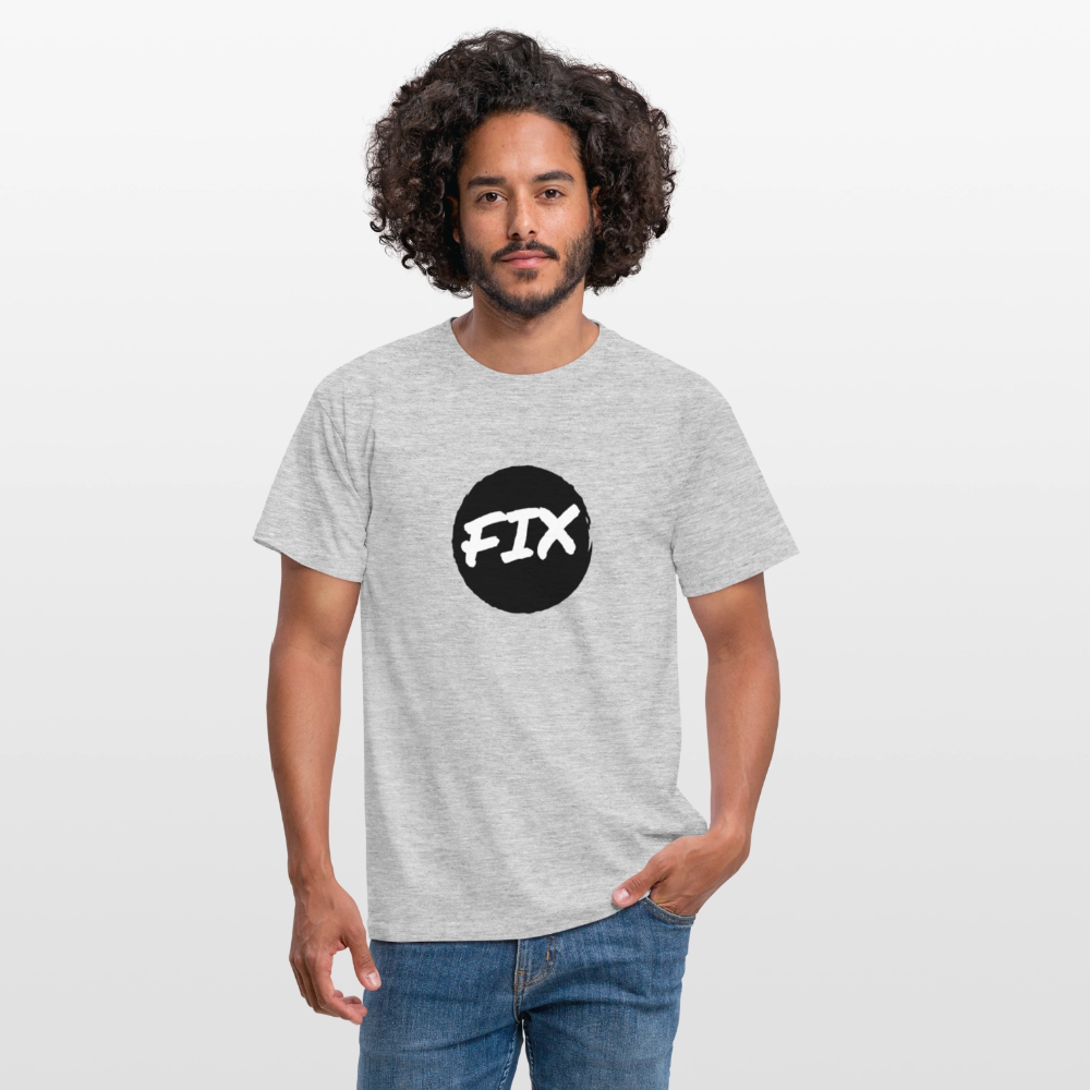 Fix - 100% sicher, fix hoit Oida ;-) Wiener Spruch, Männer T-Shirt - Grau meliert