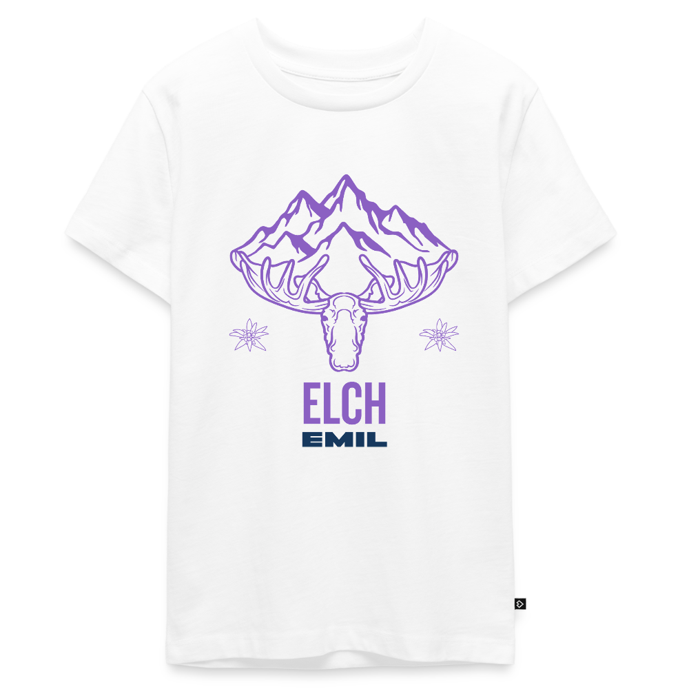 Elch Emil in Österreich, Teenager Premium T-Shirt - Weiß