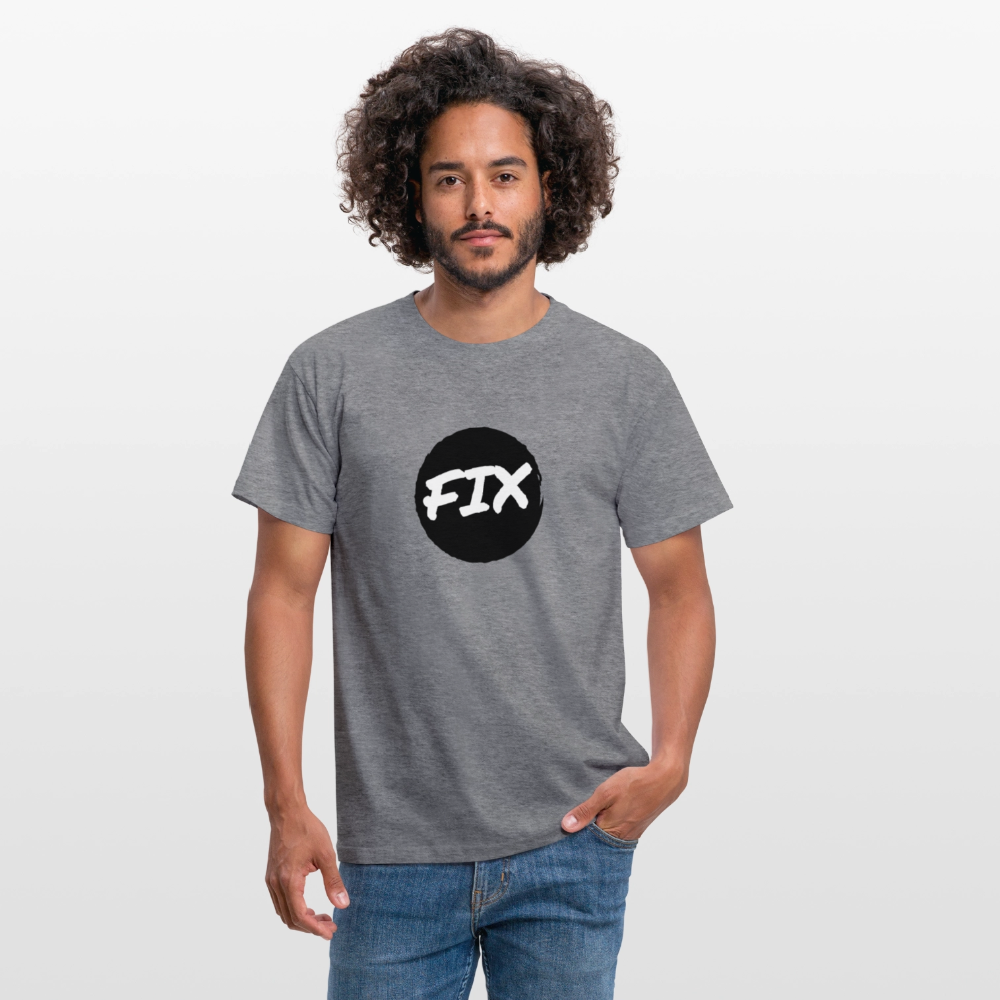 Fix - 100% sicher, fix hoit Oida ;-) Wiener Spruch, Männer T-Shirt - Graphit meliert