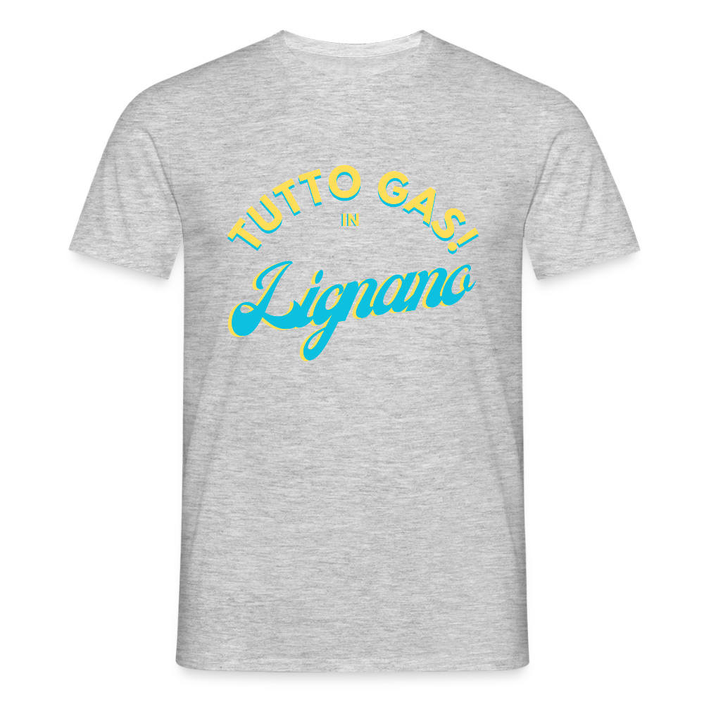 TUTTO GAS! in Lignano,  Männer T-Shirt - Grau meliert