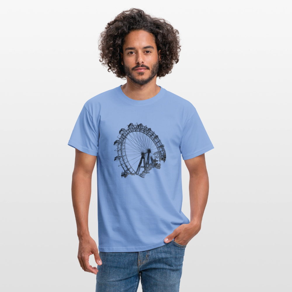 Wiener Riesenrad schwarz, Männer T-Shirt - carolina blue