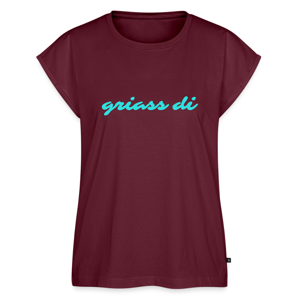 griass di, Lockeres Frauen T-Shirt - Burgunderrot