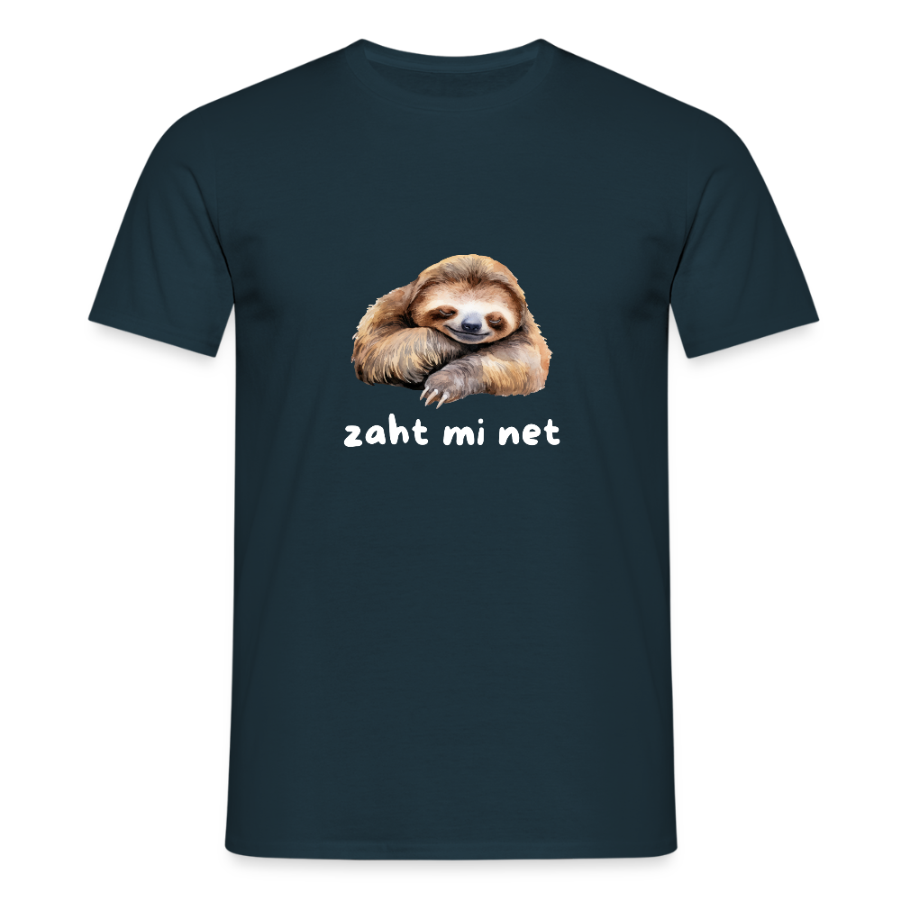 Zaht mi net - Faultier,  Männer T-Shirt - Navy