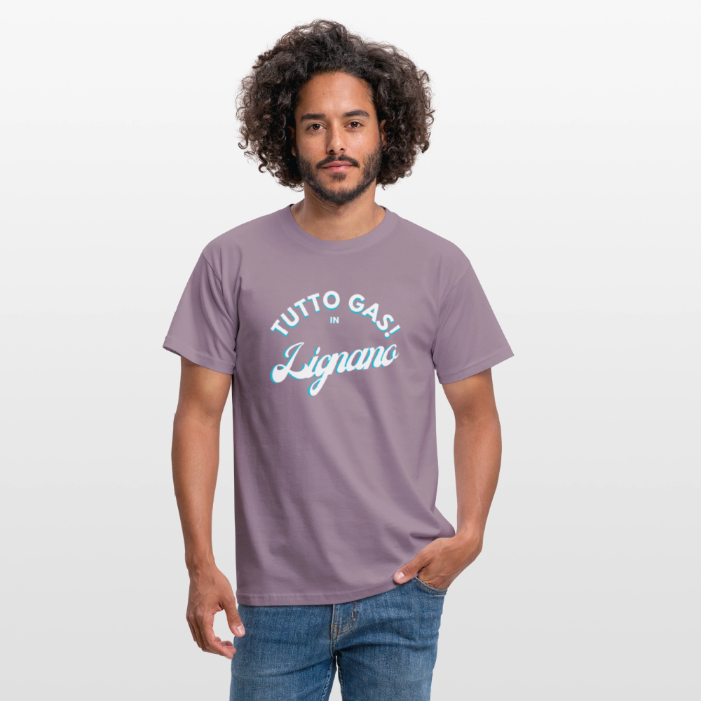 TUTTO GAS! in Lignano,  Männer T-Shirt - Lilagrau 